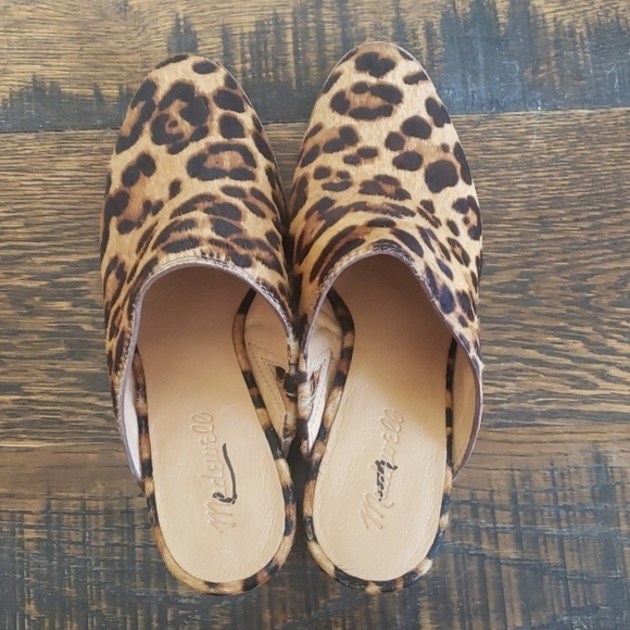 Madewell Harper Mule Leopard Calf Hair K4919 - Picture 4 of 5
